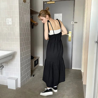 ribbon sleeveless cancan ops