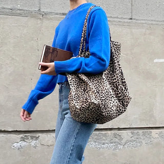 leopard big shoulder bag