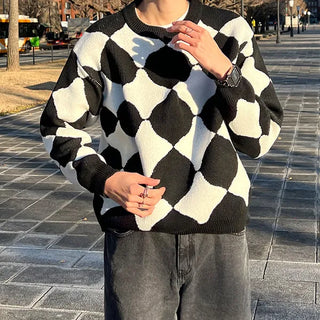 Circle Argyle Knit