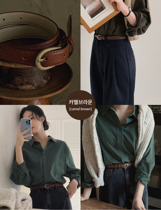 #LENTO. (Over 200,000 sold) Classic Belt (silver/gold)