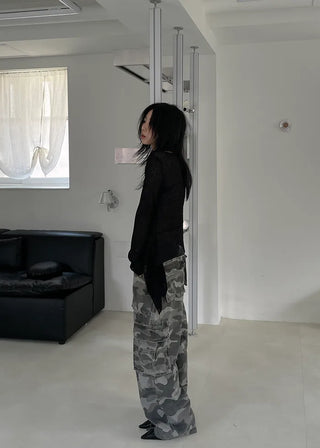 [unisex] camouflage pocket cargo pants (2c)
