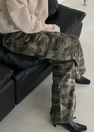 [unisex] camouflage pocket cargo pants (2c)
