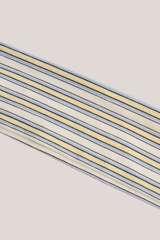 Modal Ribbed Headband in Blue & Yellow Stripe