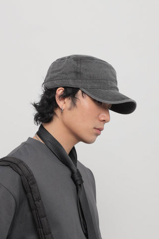 flat-top peaked cap