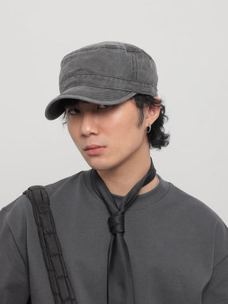 flat-top peaked cap