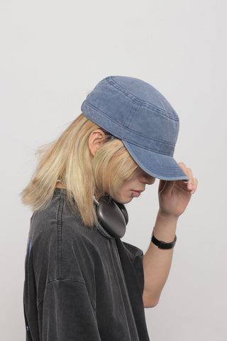 flat-top peaked cap