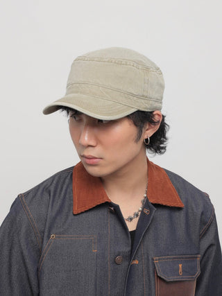 flat-top peaked cap