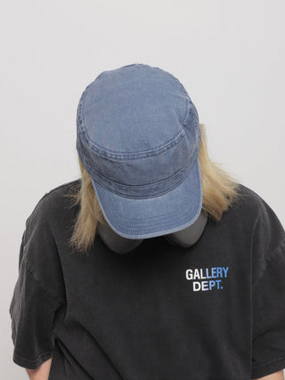 flat-top peaked cap