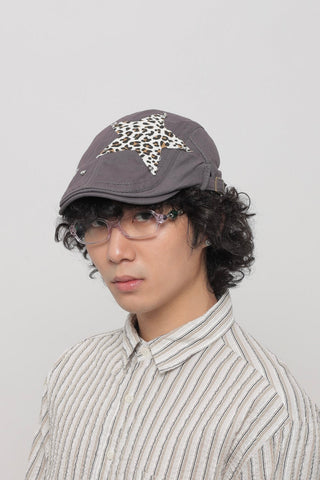leopard rivet beret