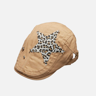 leopard rivet beret