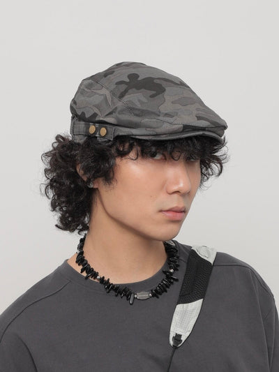 camouflage newsboy cap