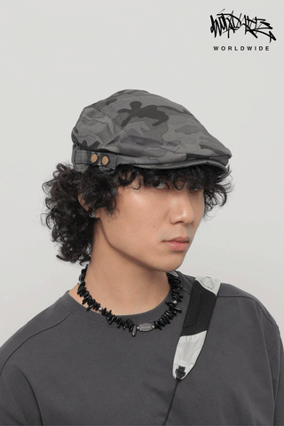 camouflage newsboy cap