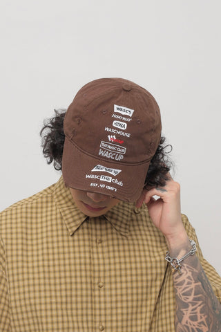 distressed embroidery cap