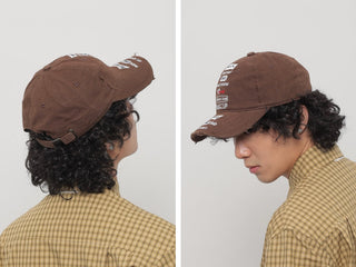 distressed embroidery cap