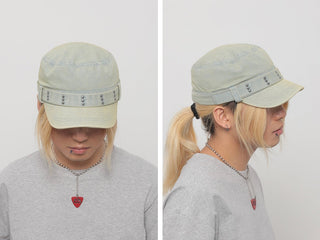 rivet denim cap