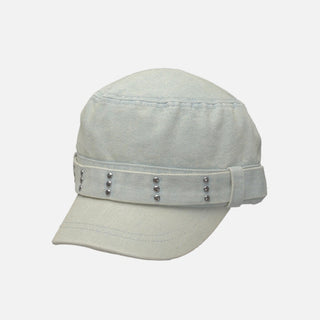 rivet denim cap