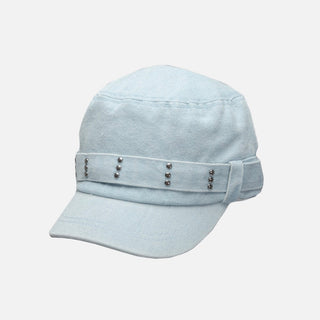 rivet denim cap