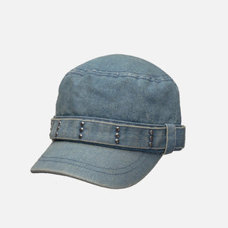 rivet denim cap