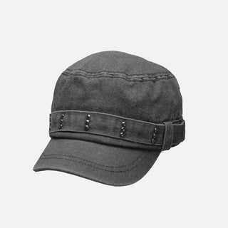 rivet denim cap
