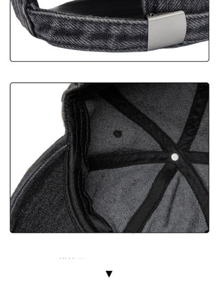 ripped denim cap