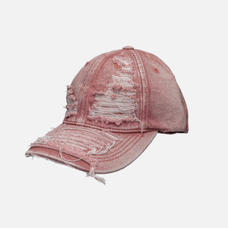 ripped denim cap