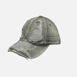 ripped denim cap