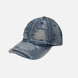 ripped denim cap
