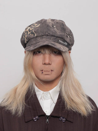 tie-dyed beret