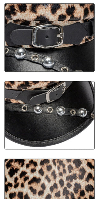 leather newsboy cap