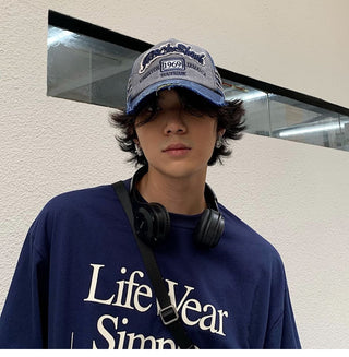 vintage denim cap