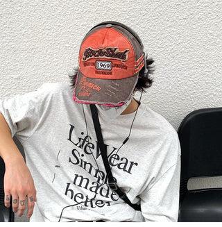 vintage denim cap