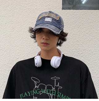 vintage denim cap
