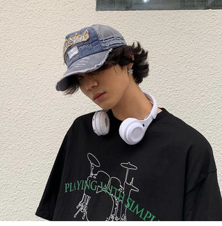 vintage denim cap