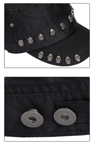 skull rivet cap