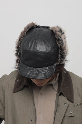 pu plush ushanka