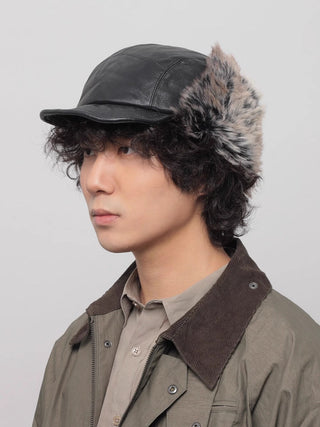 pu plush ushanka