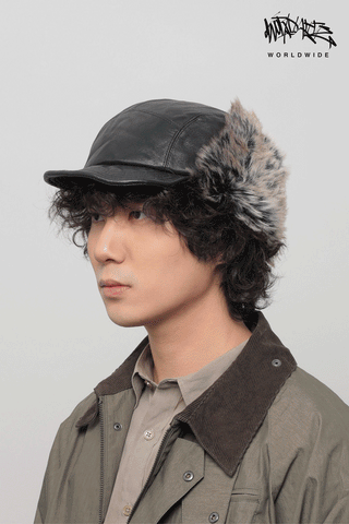pu plush ushanka