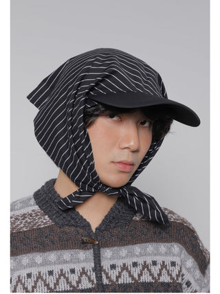 lace-up headscarf cap