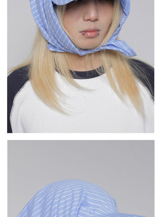 lace-up headscarf cap