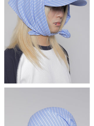 lace-up headscarf cap