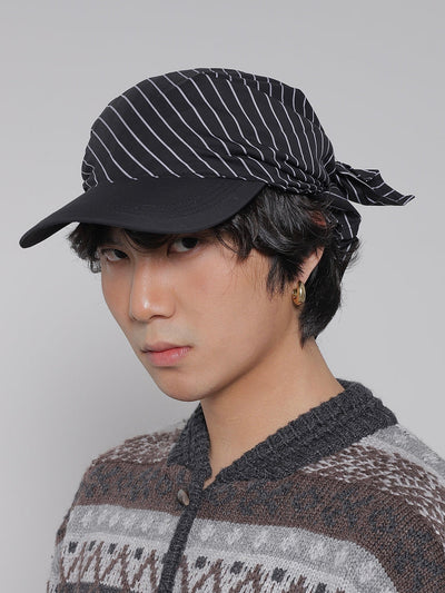 lace-up headscarf cap