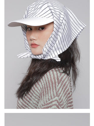 lace-up headscarf cap