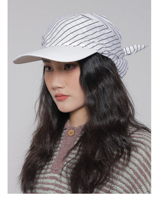 lace-up headscarf cap