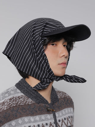 lace-up headscarf cap