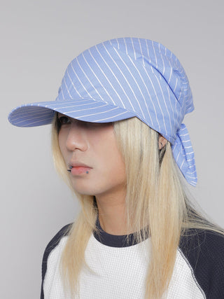 lace-up headscarf cap