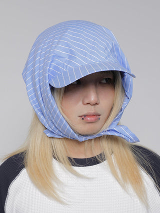 lace-up headscarf cap