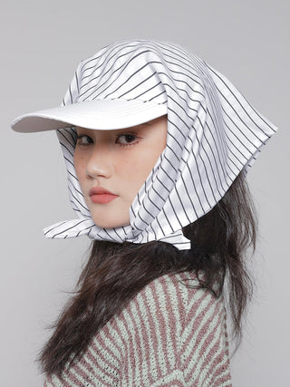 lace-up headscarf cap