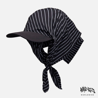 lace-up headscarf cap