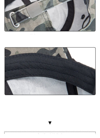 washed camouflage cap