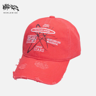 washed camouflage cap
